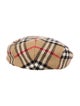 Burberry's Men's Brown Pattern Printed Wool Newspaper Cap