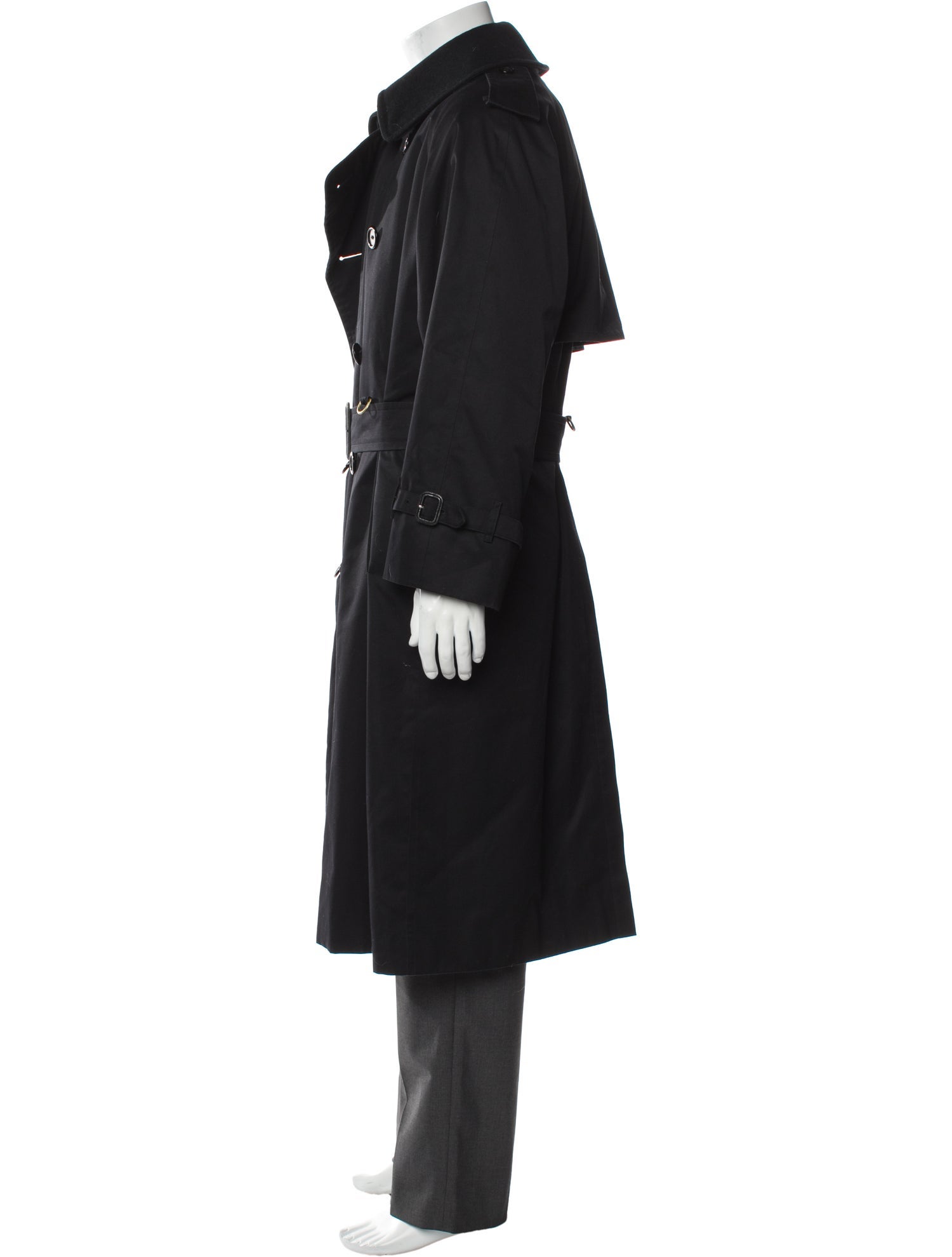 Burberry's Nova Check Pattern Wool Trench Coat