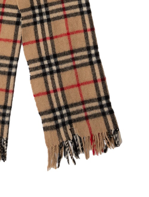 Burberry's Cashmere Nova Check Pattern Scarf