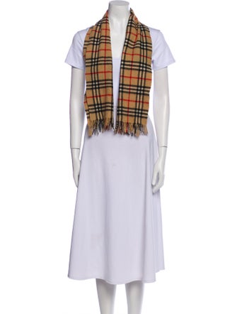 Burberry's Cashmere Nova Check Pattern Scarf