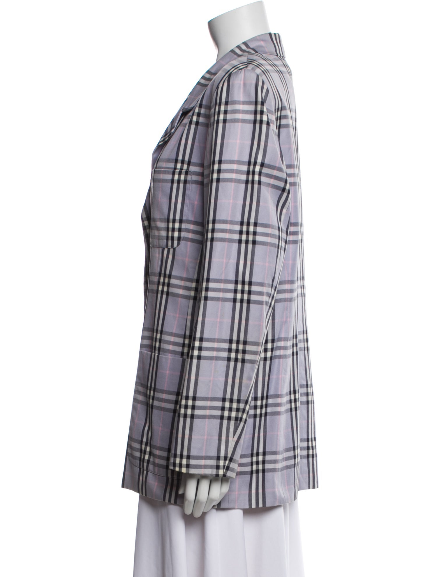 Burberry's Plaid Print Blazer