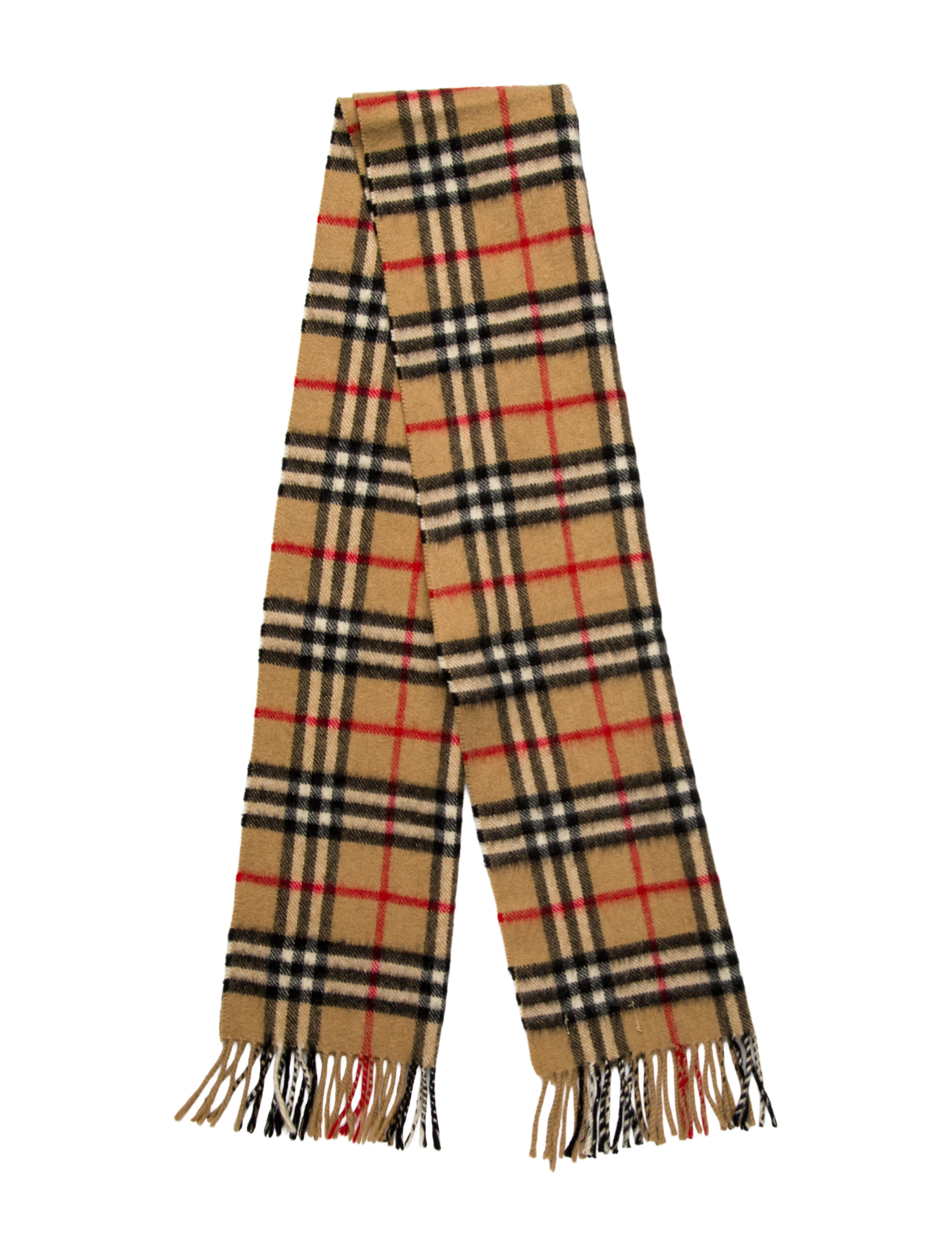 Burberry's Cashmere Nova Check Pattern Scarf