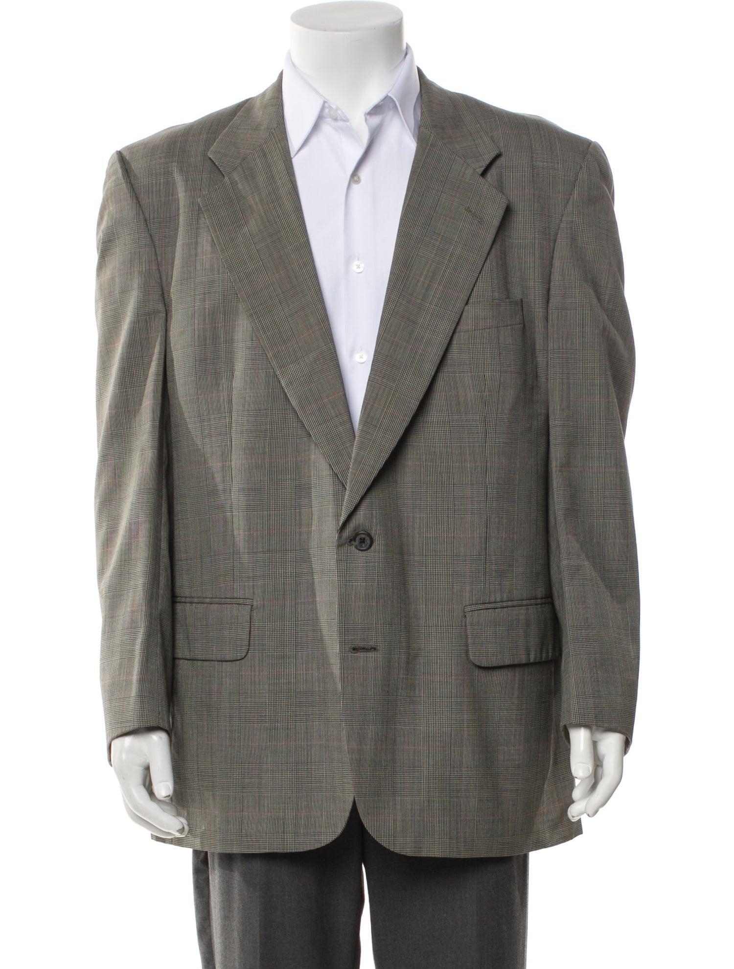 Burberry's Wool Plaid Print Blazer