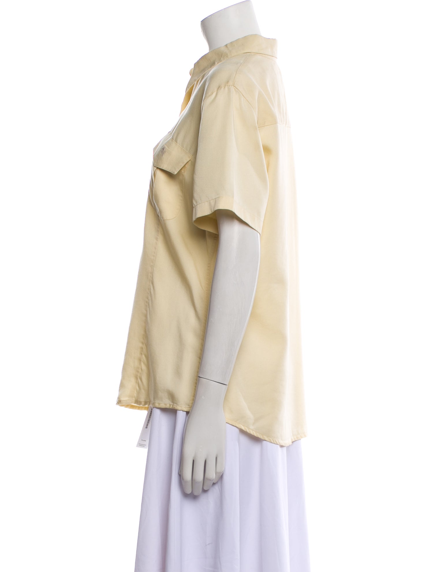 Burberry's Vintage Short Sleeve Button-Up Top