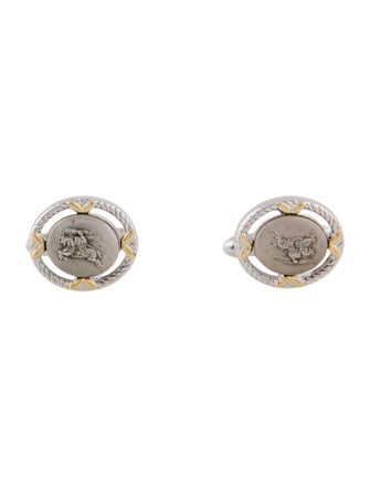 Burberry's Two-Tone Stamp Cufflinks
