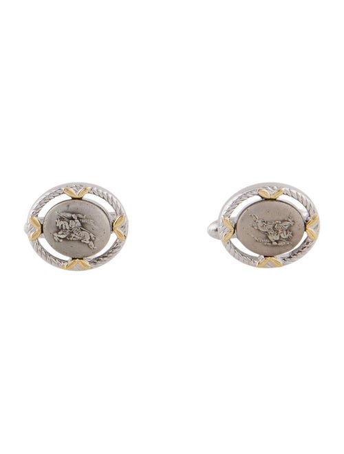 Burberry's Two-Tone Stamp Cufflinks