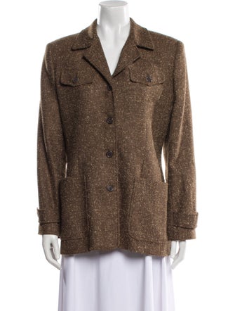 Burberry's Wool Tweed Pattern Blazer