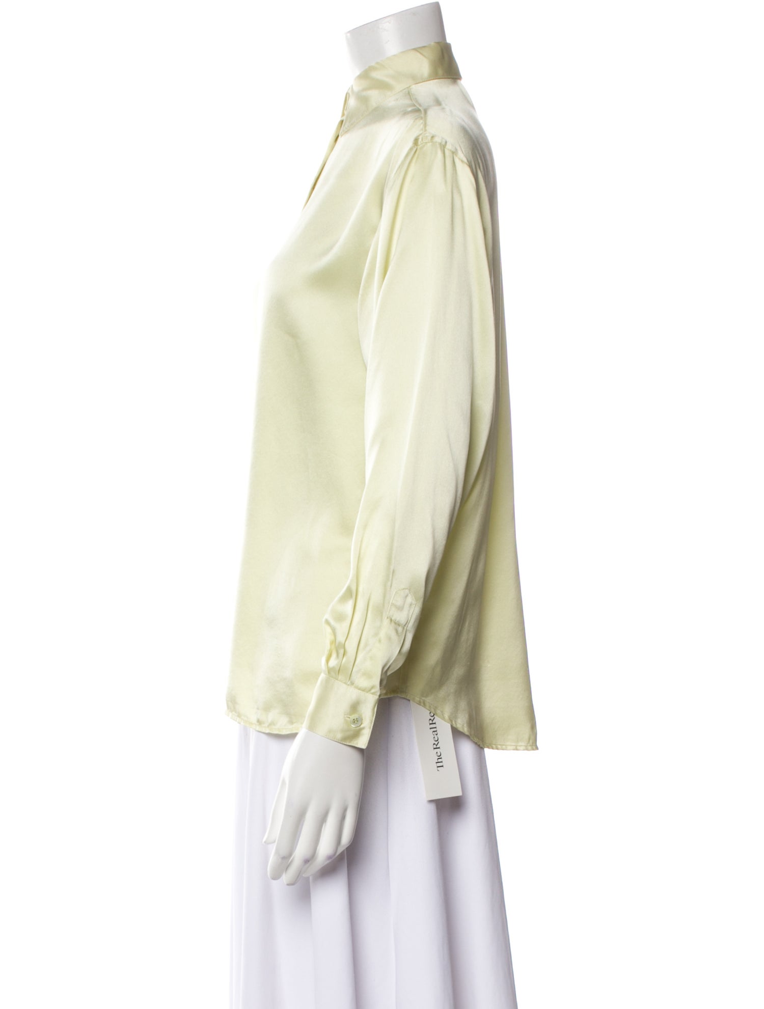 Burberry's Vintage Silk Button-Up Top