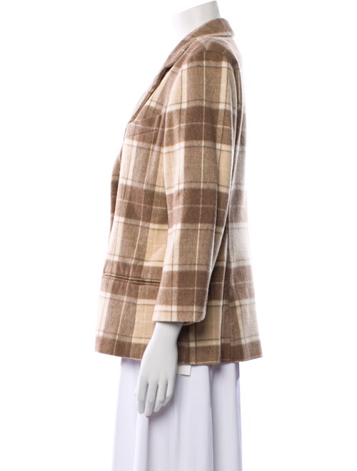 Burberry's Cashmere Plaid Print Blazer