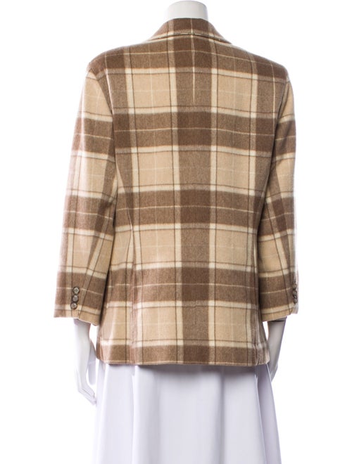 Burberry's Cashmere Plaid Print Blazer
