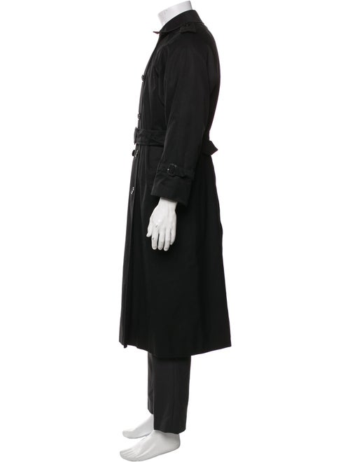 Burberry's House Check Pattern Wool Trench Coat