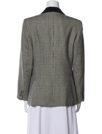 Burberry's Wool Plaid Print Blazer
