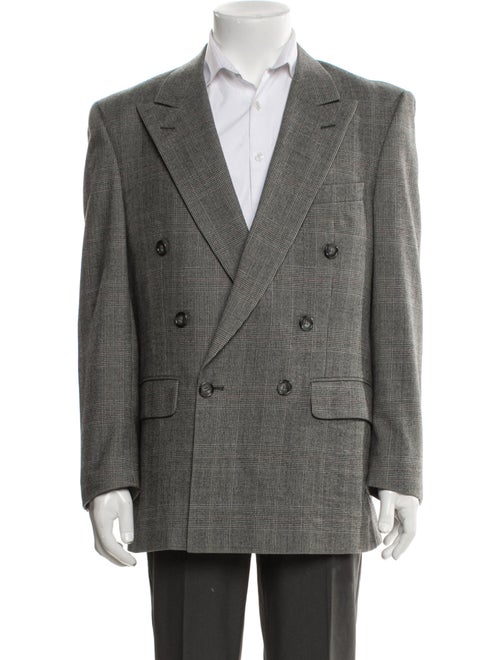 Burberry's Wool Plaid Print Blazer