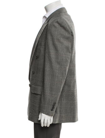 Burberry's Wool Plaid Print Blazer