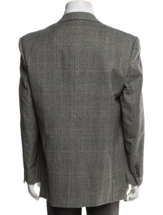 Burberry's Wool Plaid Print Blazer