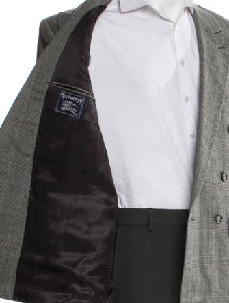 Burberry's Wool Plaid Print Blazer