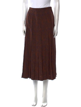 Burberry's Silk Midi Length Skirt