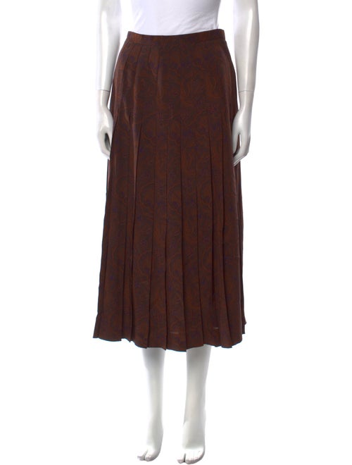 Burberry's Silk Midi Length Skirt