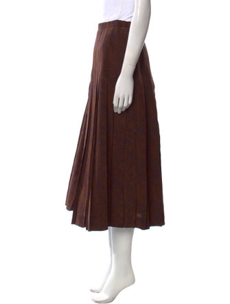 Burberry's Silk Midi Length Skirt