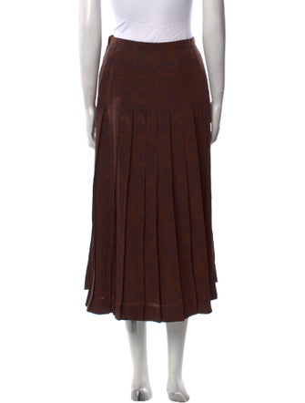 Burberry's Silk Midi Length Skirt