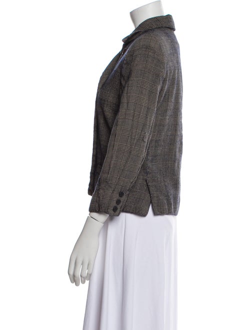 Burberry's Wool Plaid Print Evening Jacket