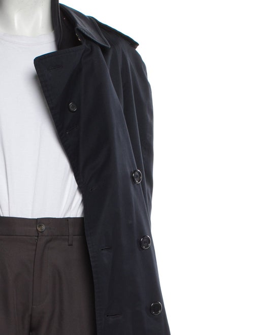 Burberry's House Check Pattern Wool Trench Coat