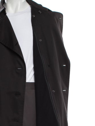 Burberry's House Check Pattern Wool Trench Coat