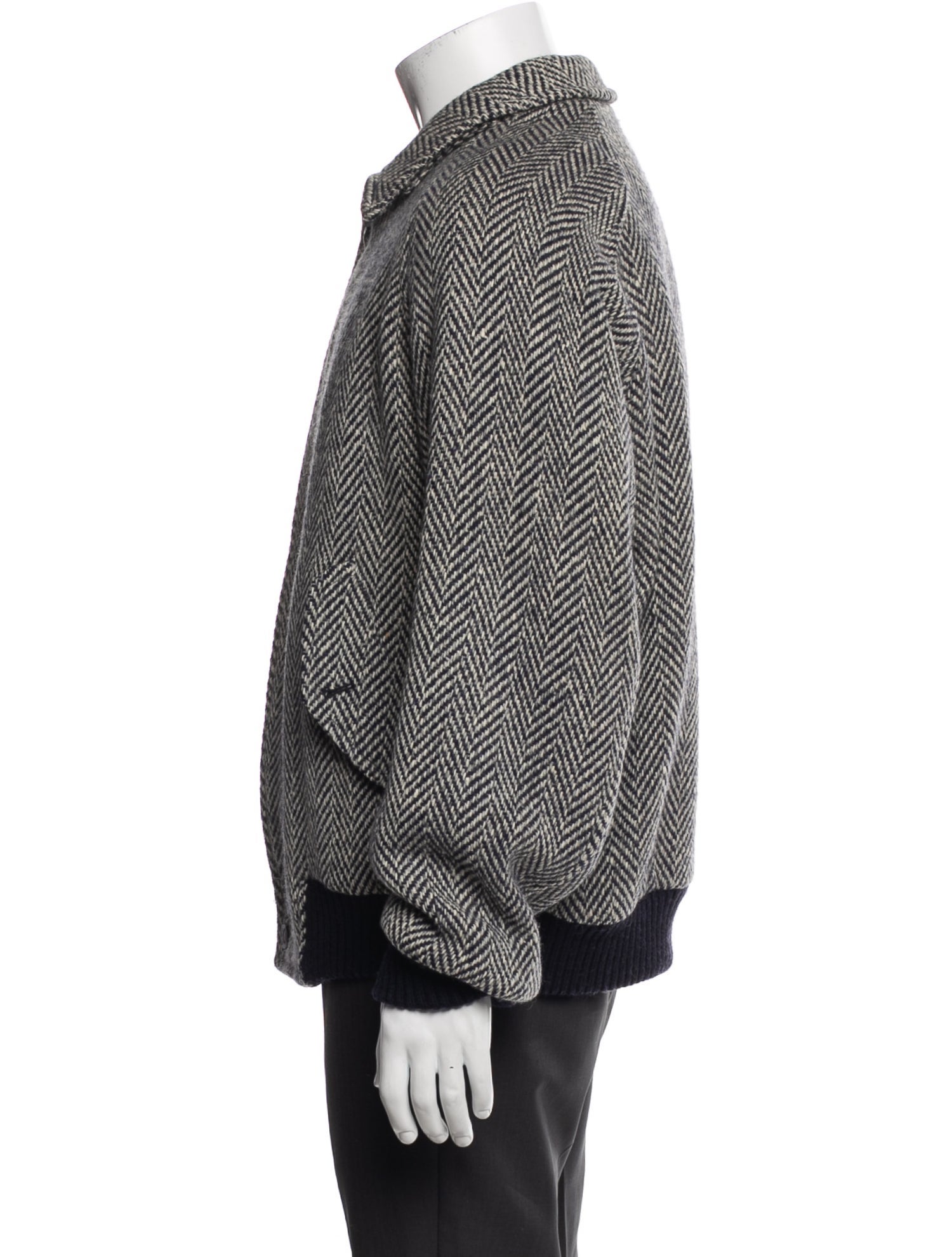 Burberry's Wool Striped Peacoat