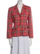 Burberry's Wool Plaid Print Blazer