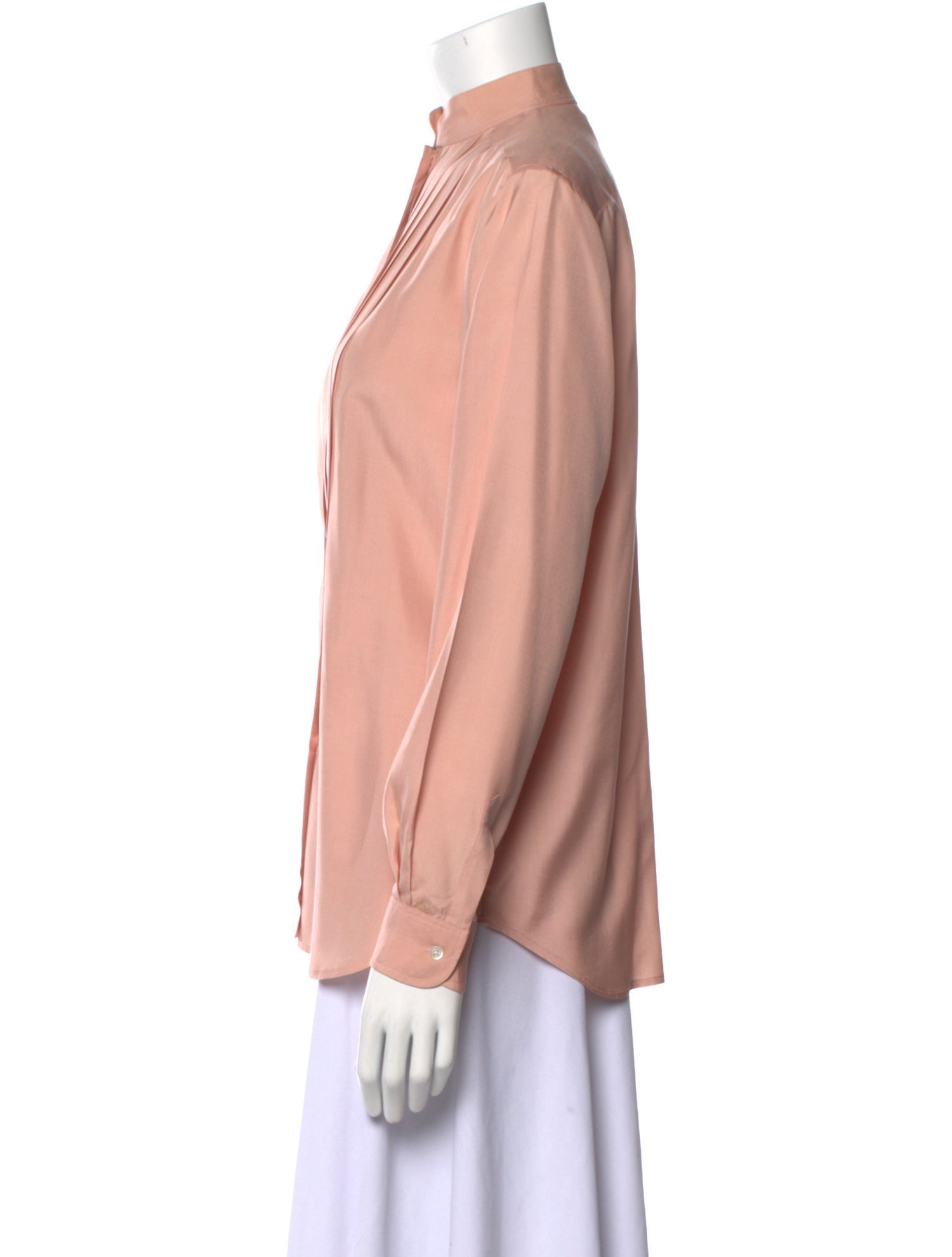 Burberry's Vintage Mock Neck Button-Up Top