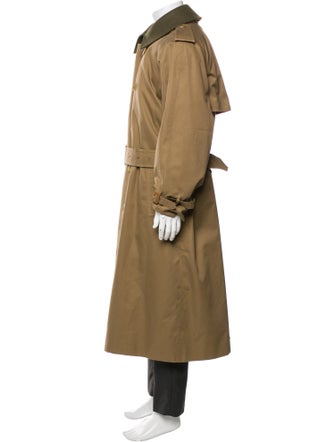 Burberry's Nova Check Pattern Wool Trench Coat