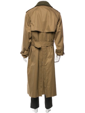 Burberry's Nova Check Pattern Wool Trench Coat