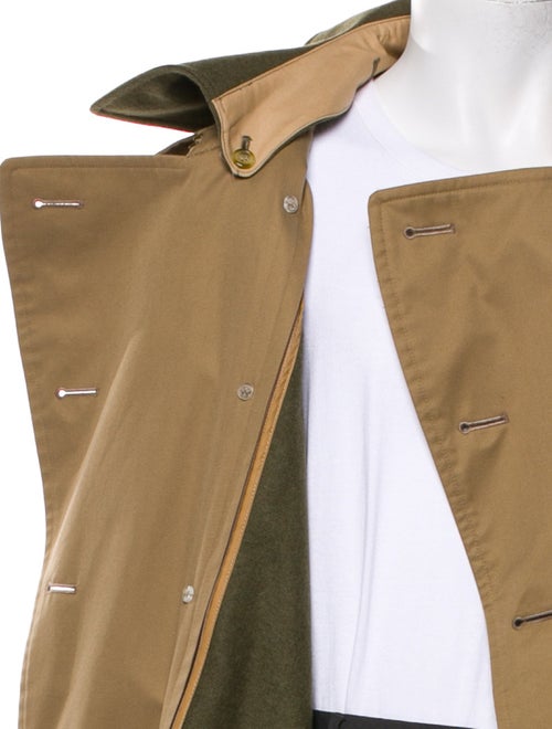 Burberry's Nova Check Pattern Wool Trench Coat