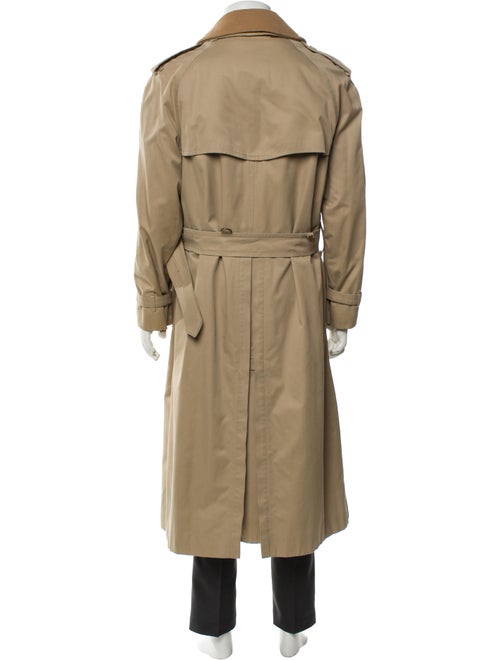 Burberry's House Check Pattern Wool Trench Coat