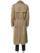Burberry's House Check Pattern Wool Trench Coat