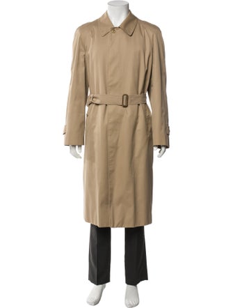Burberry's House Check Pattern Wool Trench Coat
