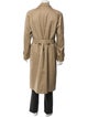 Burberry's House Check Pattern Wool Trench Coat