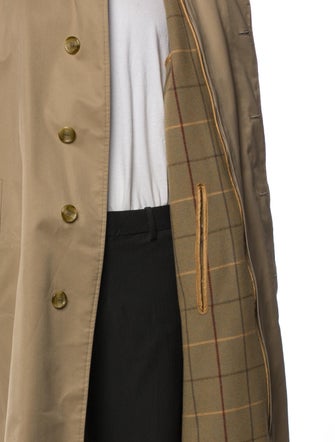 Burberry's House Check Pattern Wool Trench Coat