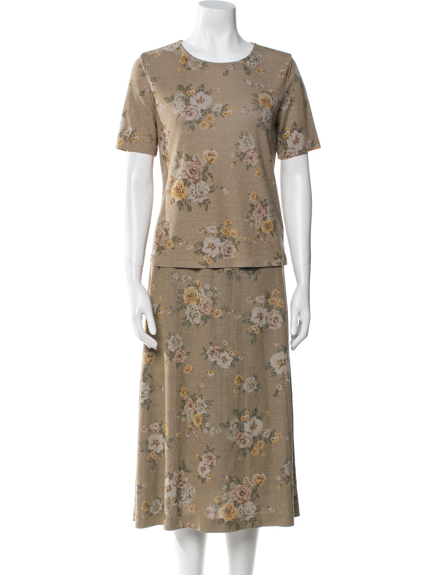 Burberry's Vintage Floral Print Skirt Set
