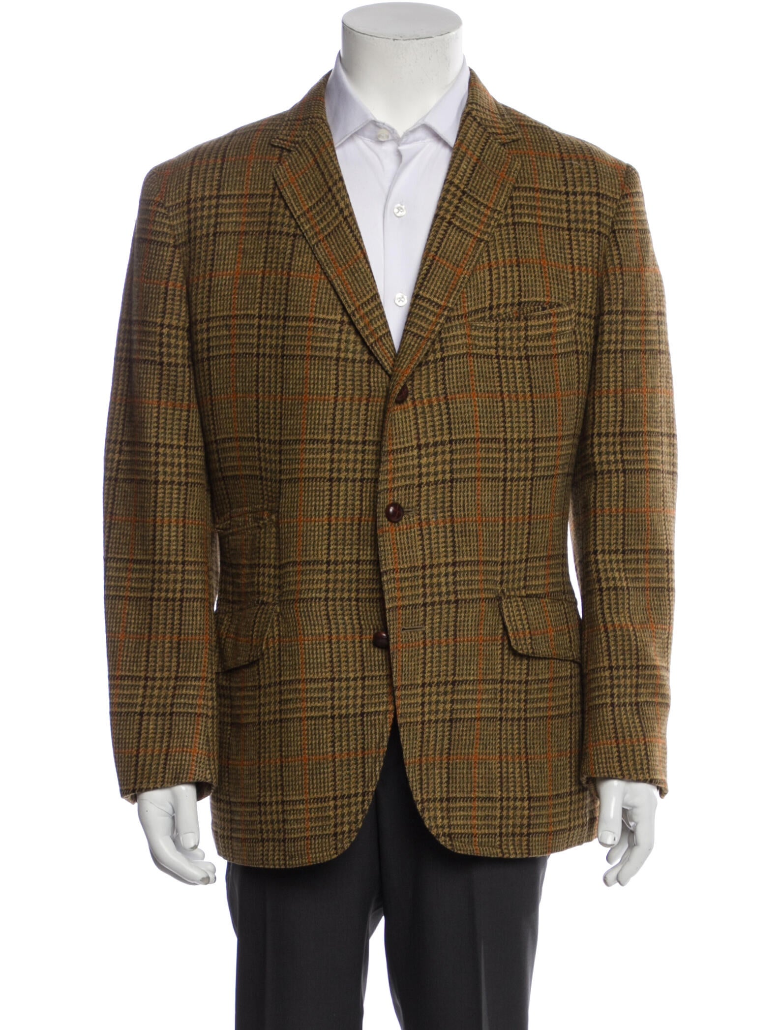 Burberry's Plaid Print Overcoat