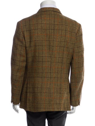 Burberry's Plaid Print Overcoat