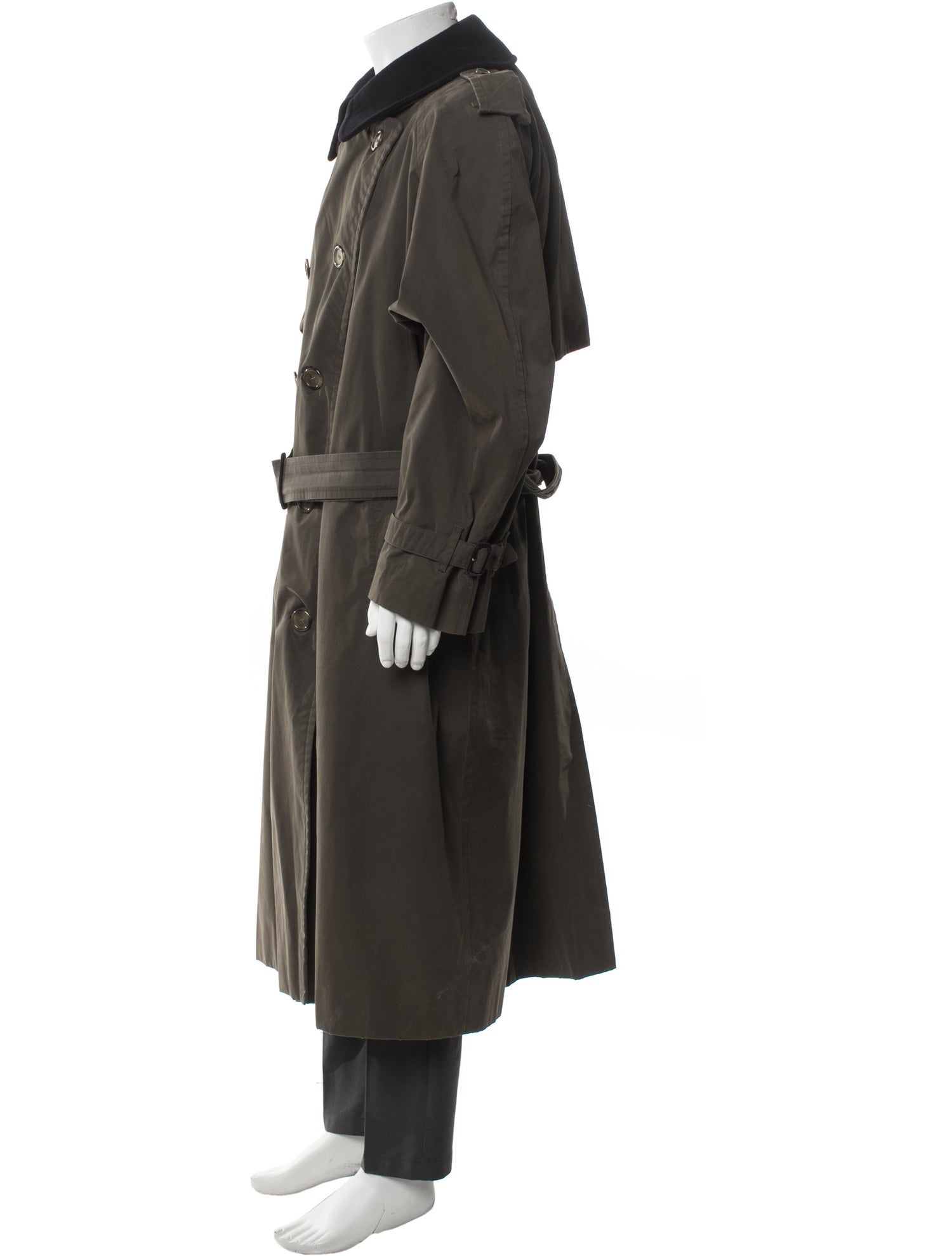 Burberry's Nova Check Pattern Wool Trench Coat