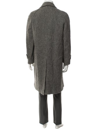 Burberry's Wool Houndstooth Print Overcoat
