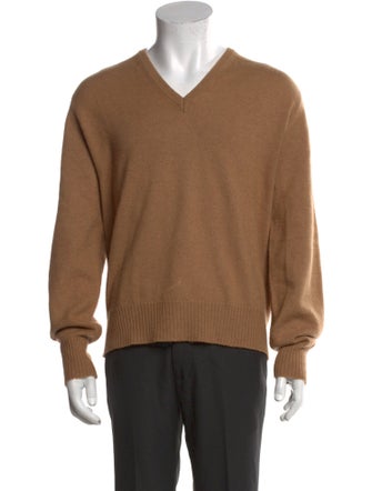 Burberry's Nova Check Pattern Camel Hair Pullover