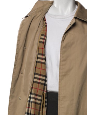 Burberry's Nova Check Pattern Wool Trench Coat