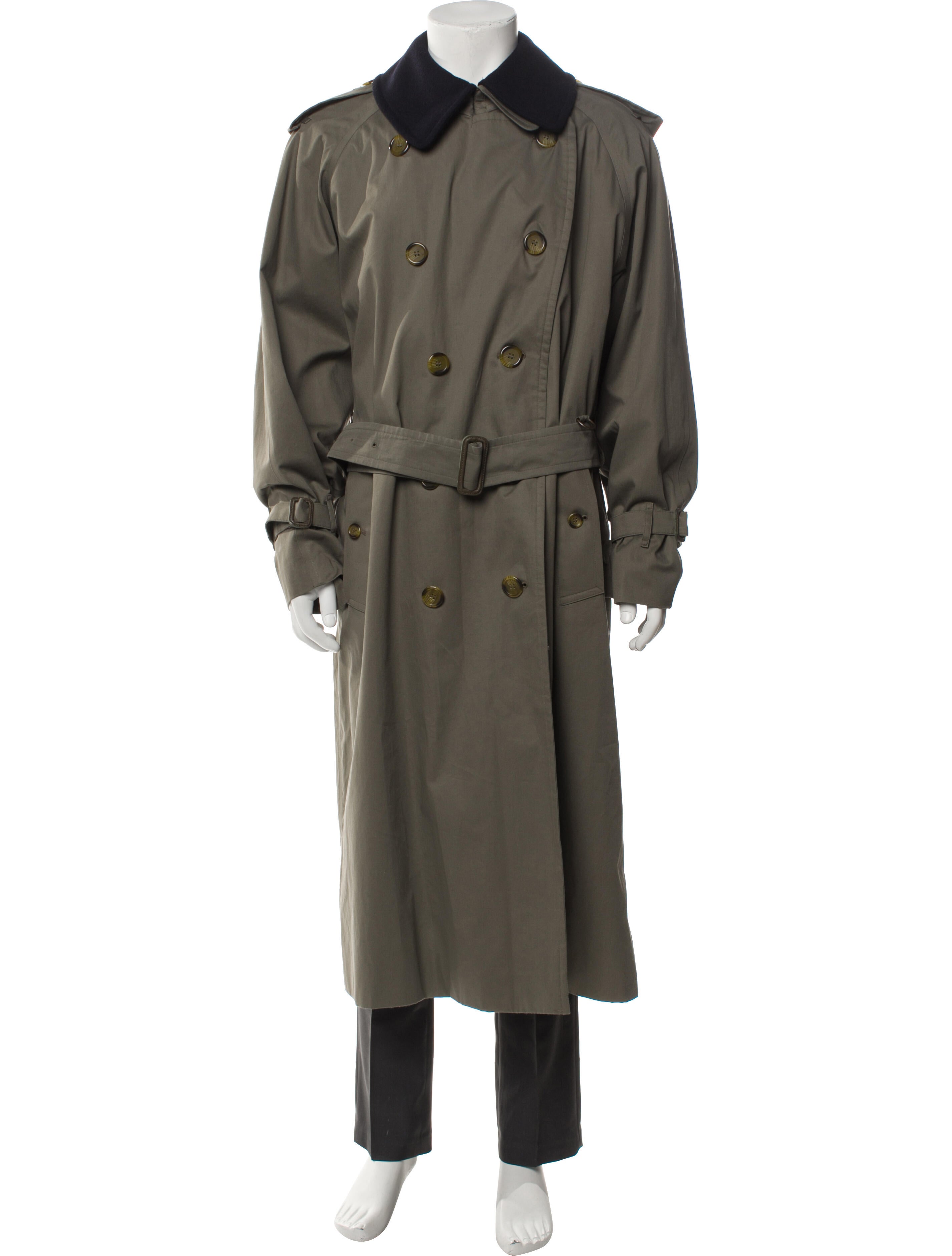 Burberry's Nova Check Pattern Wool Trench Coat