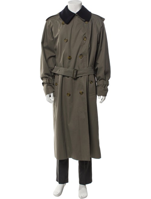 Burberry's Nova Check Pattern Wool Trench Coat