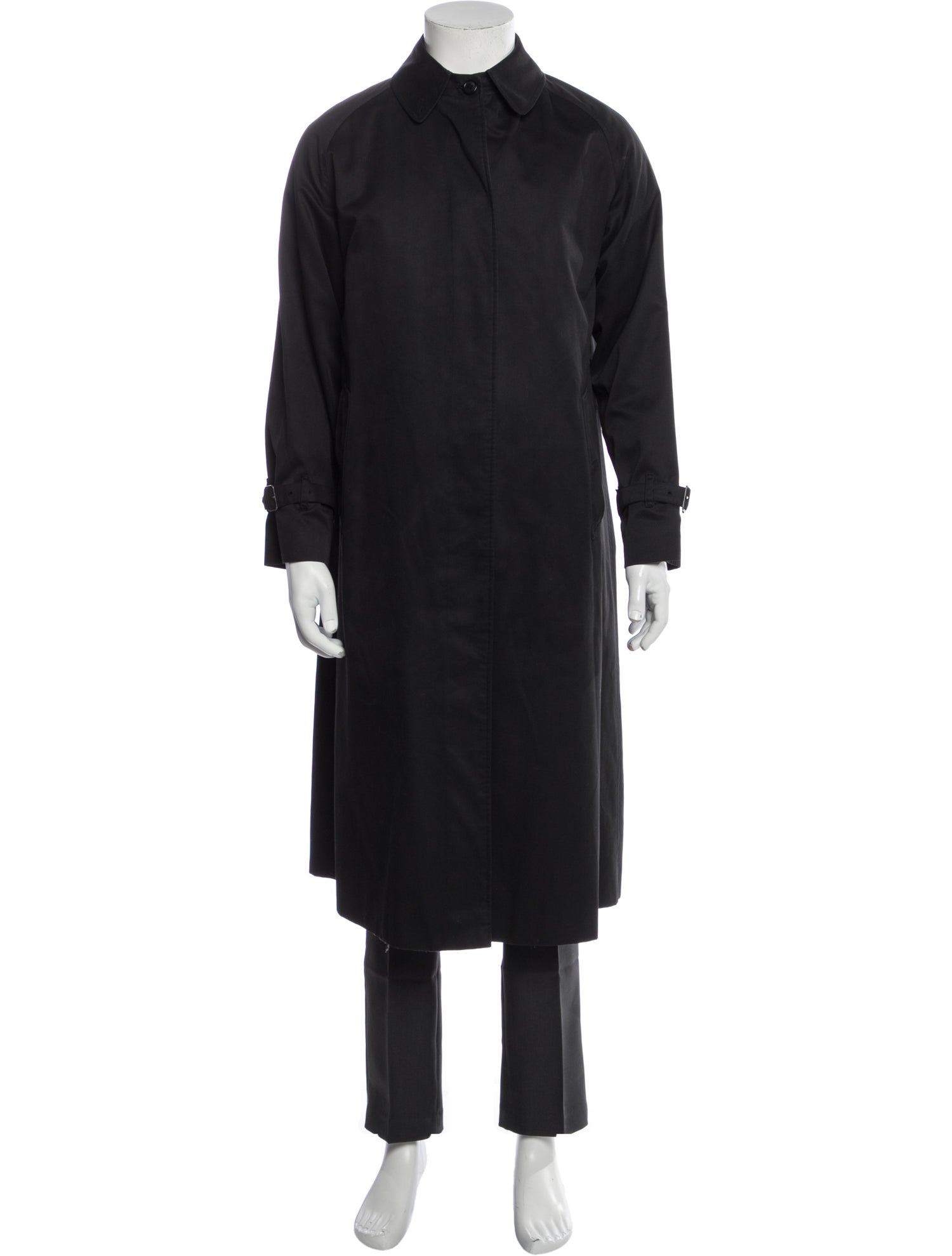 Burberry's House Check Pattern Wool Trench Coat