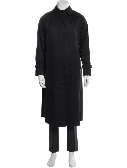 Burberry's House Check Pattern Wool Trench Coat