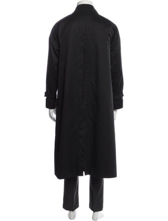 Burberry's House Check Pattern Wool Trench Coat